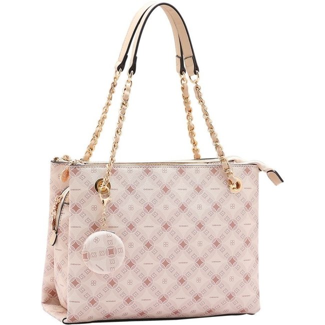 Bolsa Feminina Chenson Monograma Contemporâneo 3485374 Bege