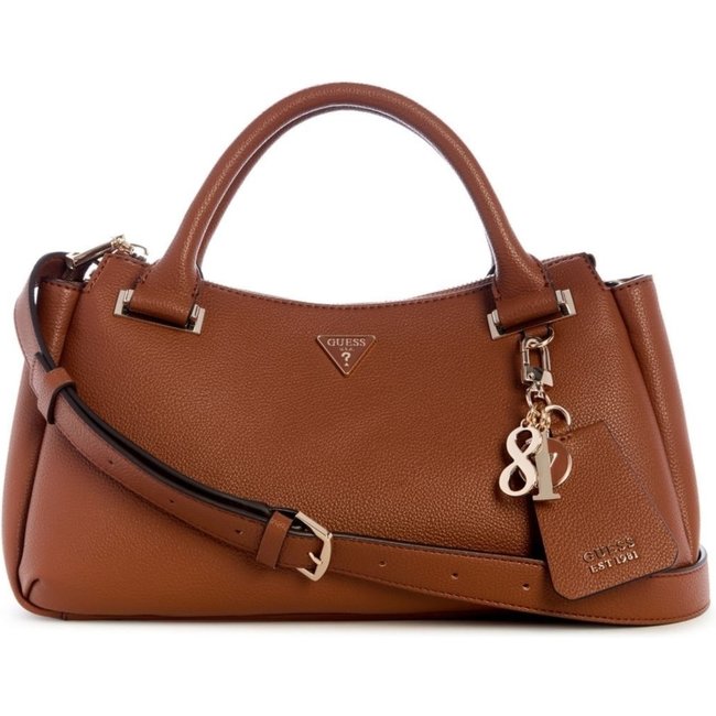 Bolsa Guess Evie Triple Comp Satchel Marrom