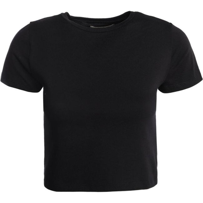 Blusa Cropped Manga Curta Autentique Feminina PRETO