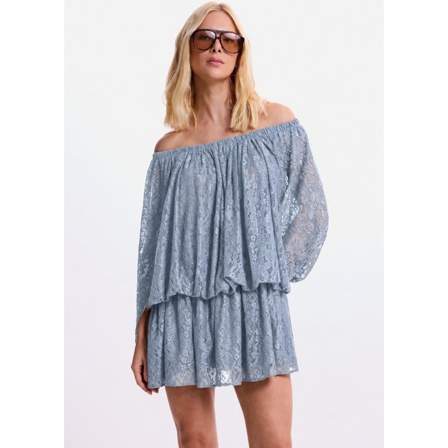Vestido Renda Carlota Costa Azul