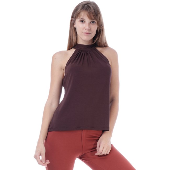 Blusa Trapézio Malha Amazonia Vital Marrom