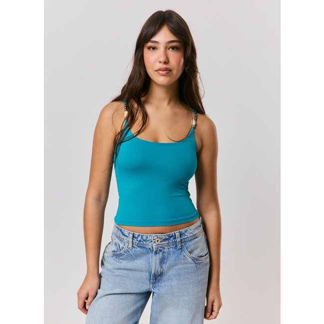Blusa Poliamida Com Pedras Nas Alças