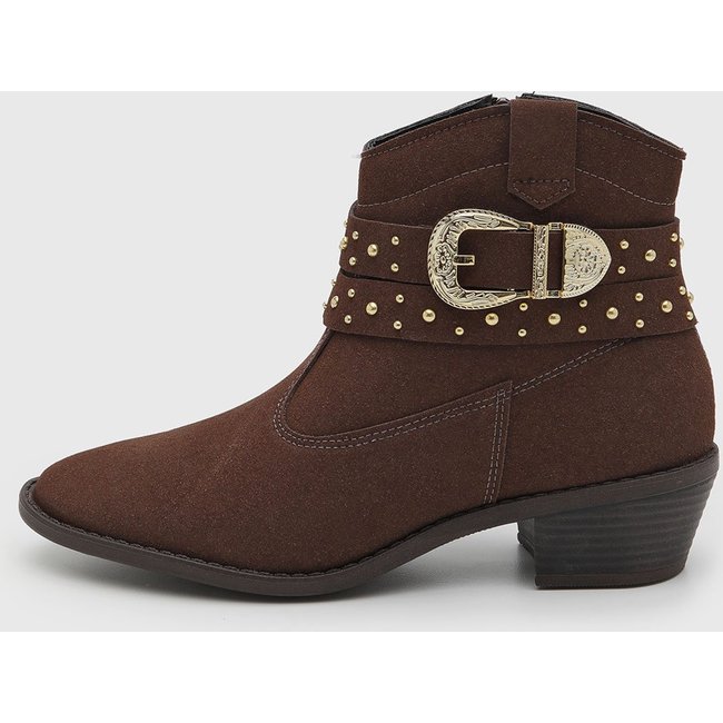 Bota Feminina Moleca Fivela Marrom