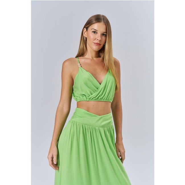 Blusa Crop Top Resort Feminina Acostamento