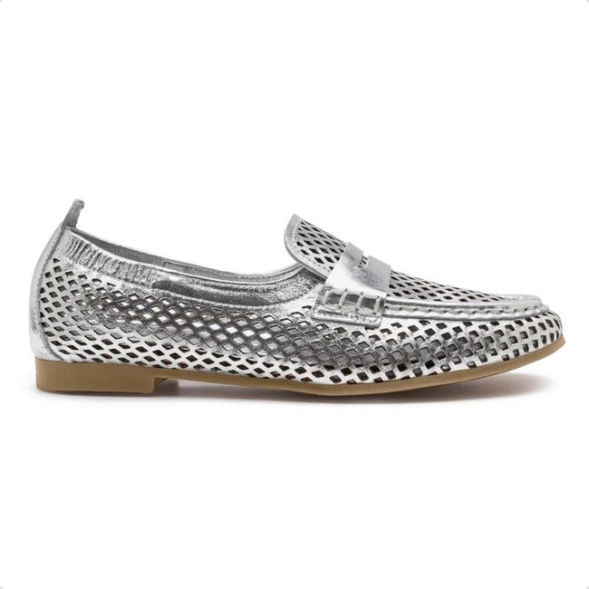 Mocassim Democrata Feminino Flora Couro 655102 Prata