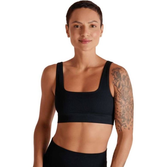 Top Lupo Af Canelado Basic - Feminino - Preto
