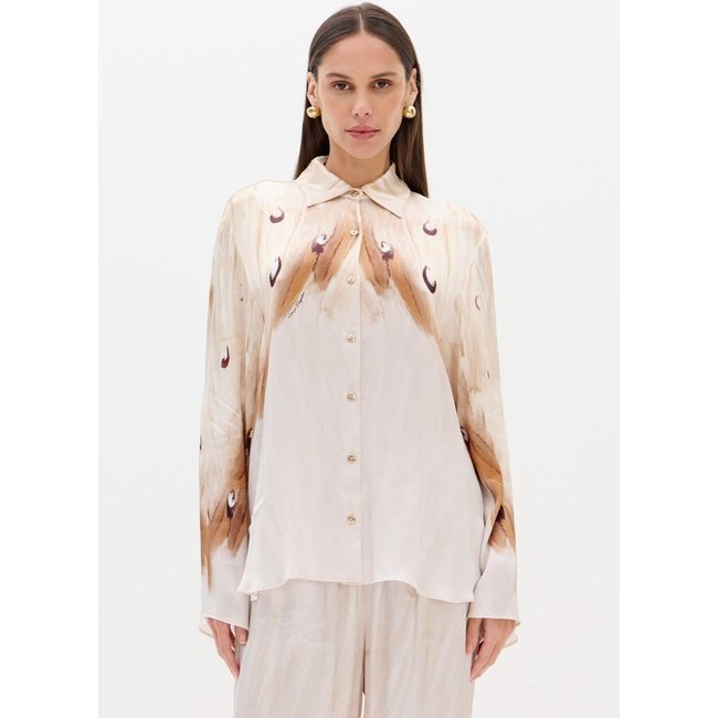 Camisa Manga Longa Acetinada Lança Perfume