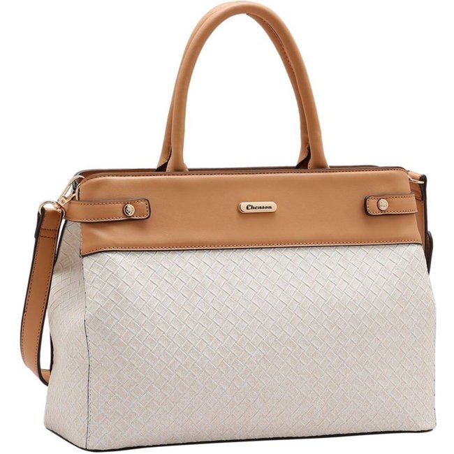 Bolsa Feminina Chenson Contrastes 3485325 Bege