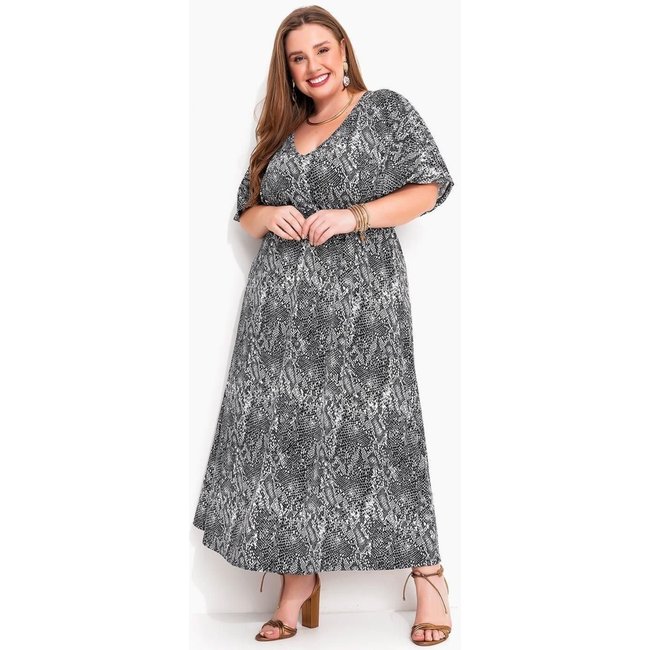 Vestido Em Malha Fria Cobra Marguerite