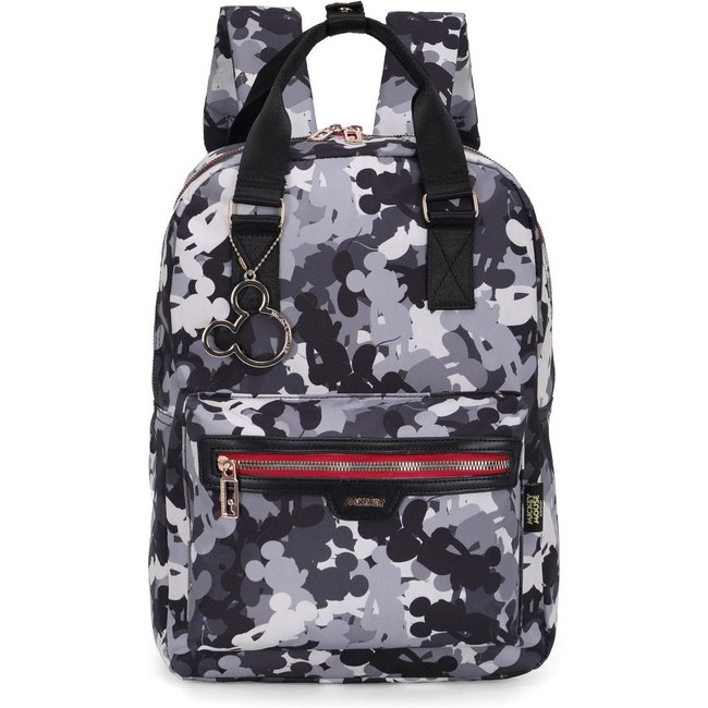 Infantil - Mochila de Costas Pequena Camufalada Mickey Disney Preto