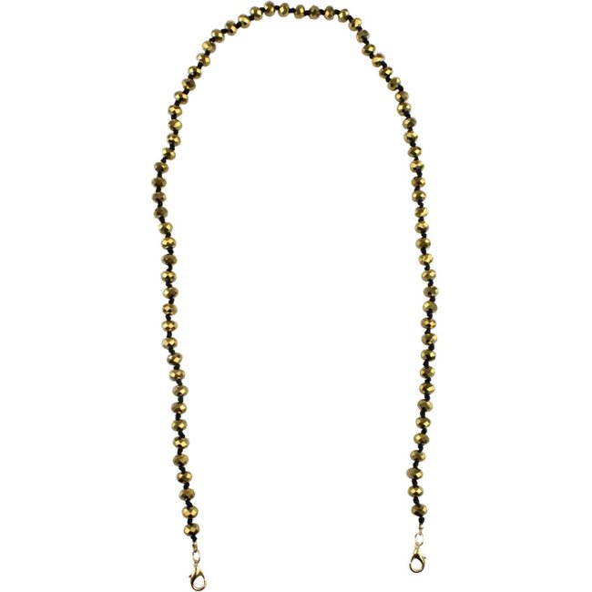 Alça de Bolsa Crisfael Fina Cristal Dourado