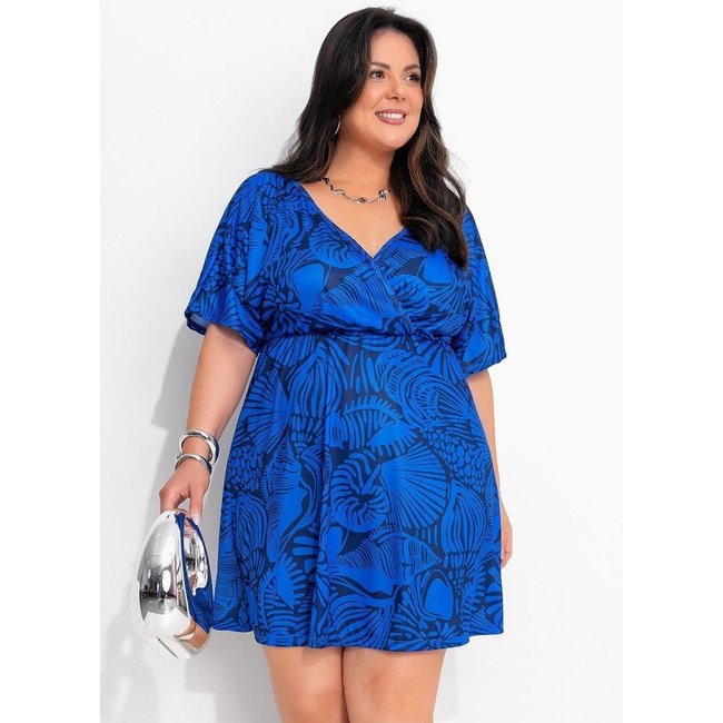 Vestido Em Jersey Acetinado Lembrança Marítima Marguerite