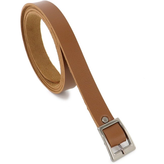 Cinto Feminino Fivela Quadrada Liso Fino Com 7 Furos Regulagem Retta Oficial