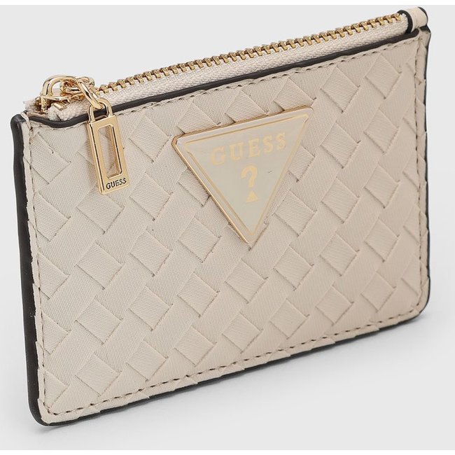 Carteira Feminina Guess Logo Triangular Bege