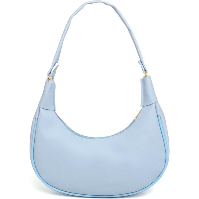 Bolsa Feminina De Ombro Anna Andrade Bolsa Pequenas Casual Lisa Tendência Azul Claro
