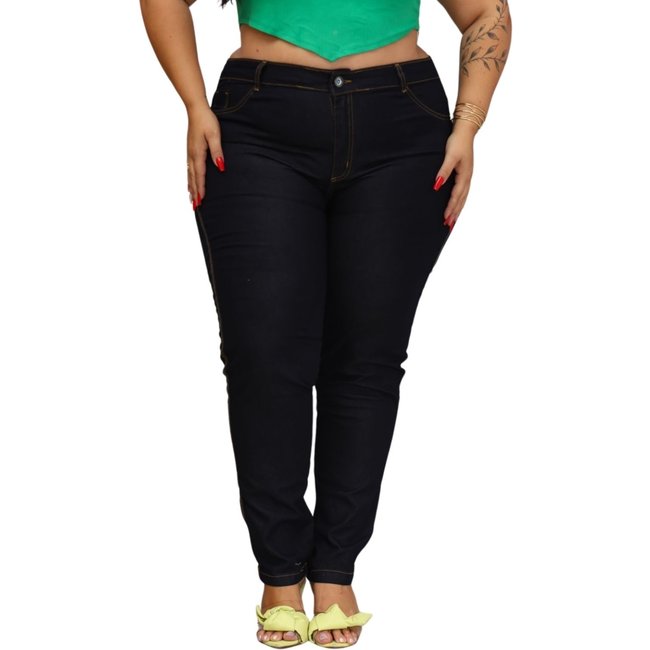 Calça Azulão Skinny Jeans Feminina Plus Size Alleppo Jeans
