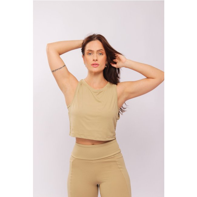 25007 - Regata Cropped Areia - Duna Casual
