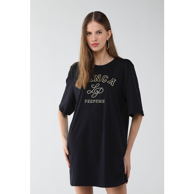 Vestido Feminino Lança Perfume T-Dress Logo Preto
