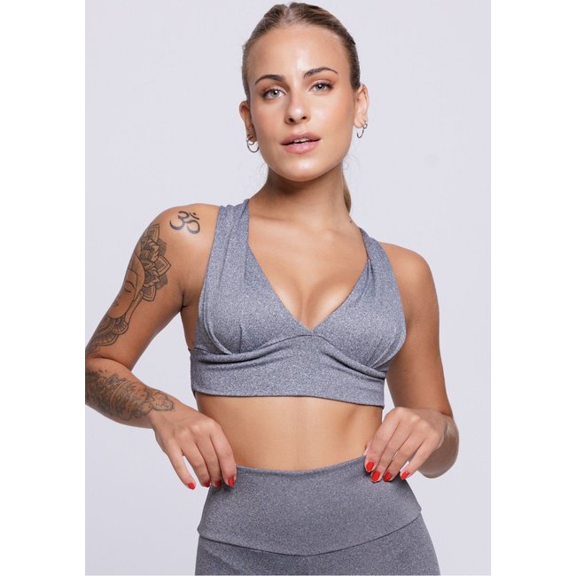 Top Serra e Mar Modas Fitness Bojo Vick Cinza