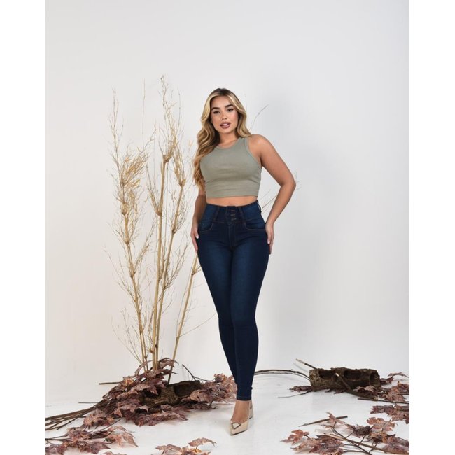 Calça Jeans Feminina Skinny KIRIDAS JEANS de Cintura Alta - Modelagem Justa e Confortável