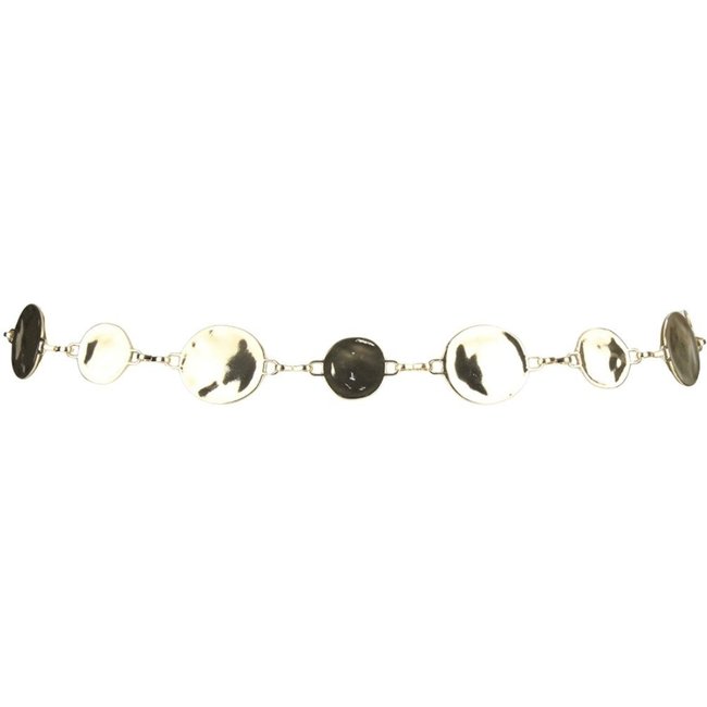 Cinto Nua Duza Metal Mini Moedas Organicas - Dourado
