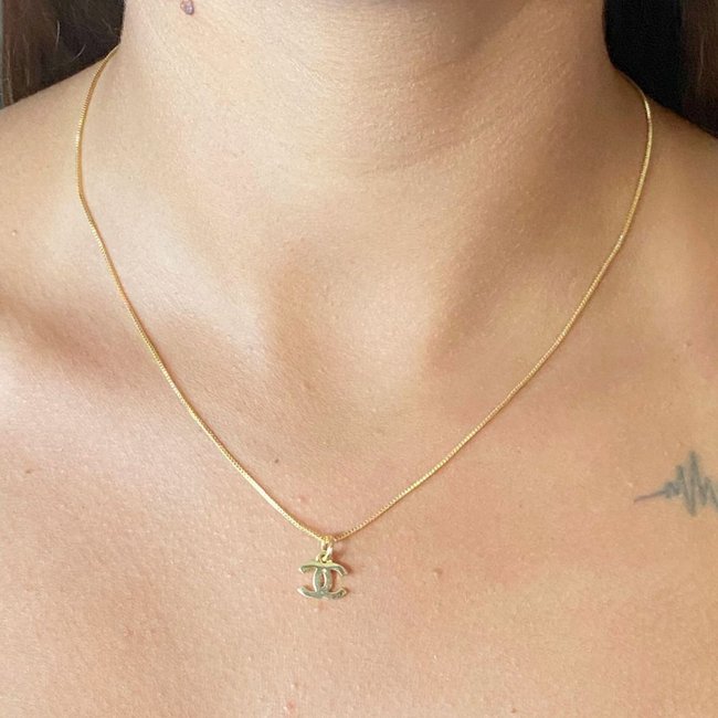 Colar Feminino FMF Banhado a Ouro Virginia Dourado