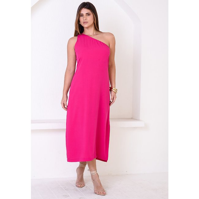 Vestido Midi Ombro Só BBonnie Leticia Pink