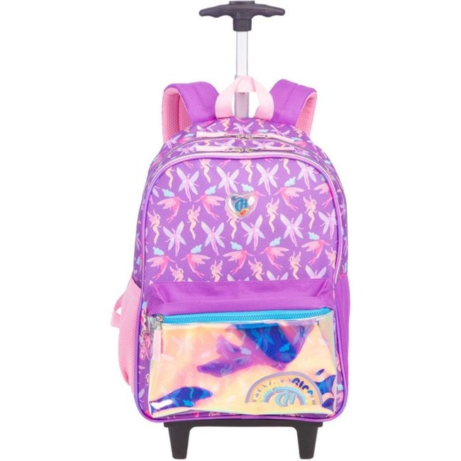 Infantil - Mochila Carrinho Externo Capricho Encantada Fadinhas Roxo - Lilás Multicolorido