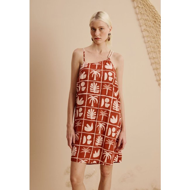 Vestido Curto Alça Corda Estampado Ybyra