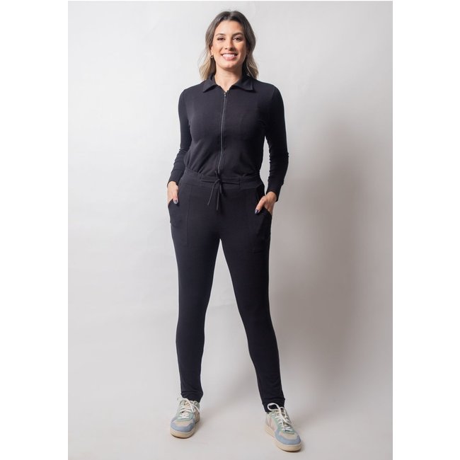 Calça Pau a Pique Básica Moletinho Preto PRETO - XL Pau a Pique