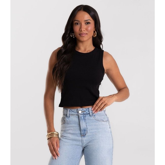 Regata Cropped Feminina Ribana Rovitex Preto
