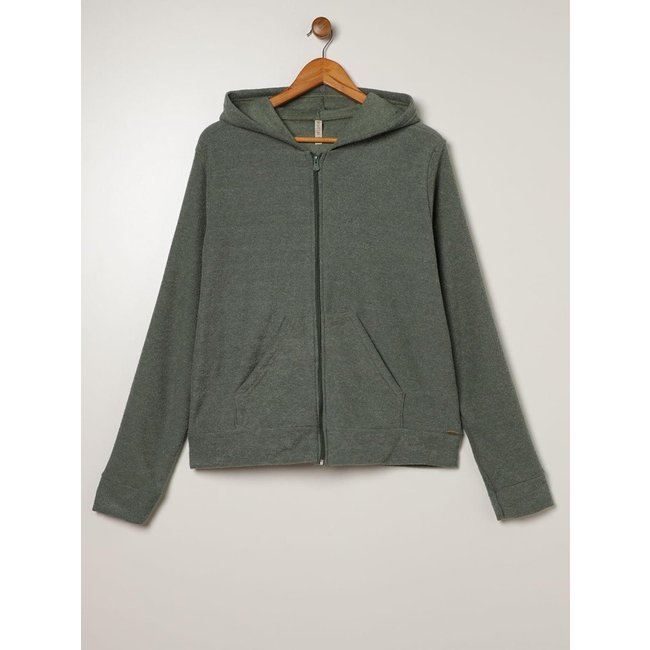Jaqueta Boucle Felpado Plus Size Feminina VERDE