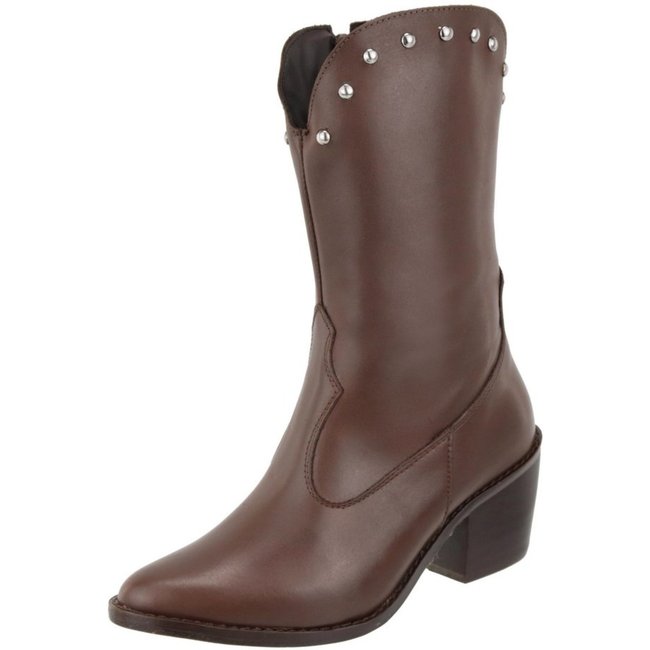 Bota em Couro Western Texana Bico Fino Country Chocolate Tellini Store