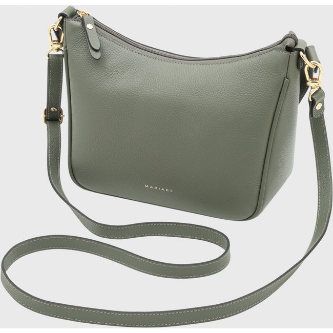 Bolsa Transversal de Couro Mariart Macaúba Army