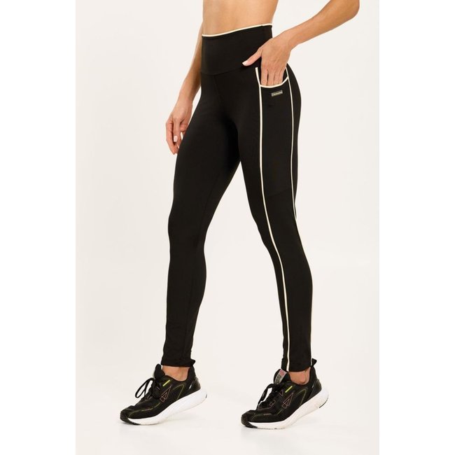Legging Ladder Preta Poliamida Donna Carioca