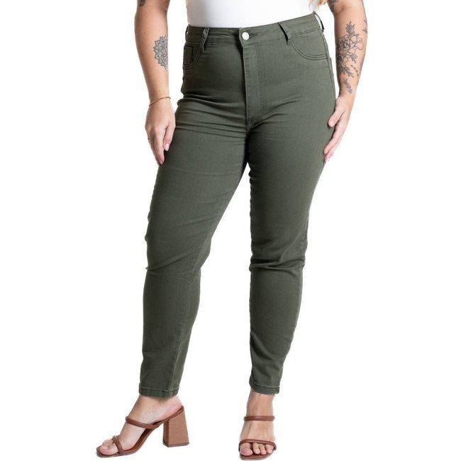 Calça Sarja Sawary Plus Size - 282071 - Verde - Sawary