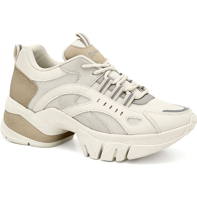 Tênis Feminino Chunky Clássico Solado Bipartido Ramarim 2480231 - Natural