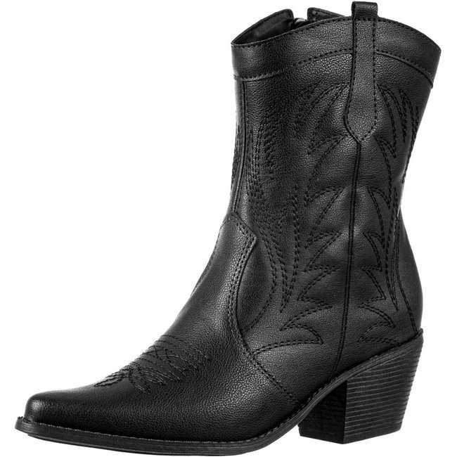 Bota Country Gigil Texana Bordada Preto