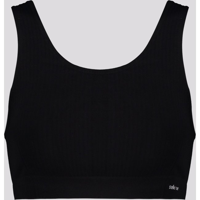 Top Canelado Selene Sem Costura Feminino Preto