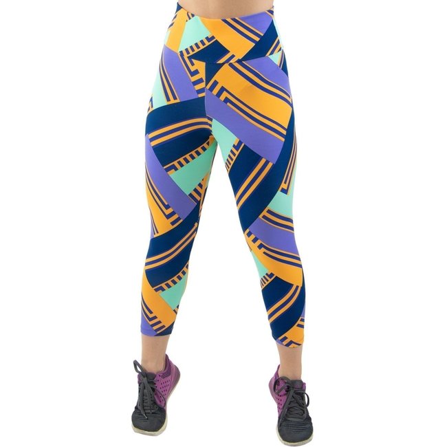Calça Legging Corsario 4 Estações Estampada Cós Alto Academia Fitness