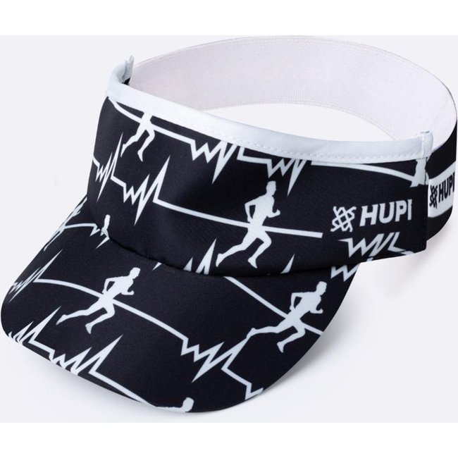 Viseira para Corrida HUPI Run Beats Preto Preto