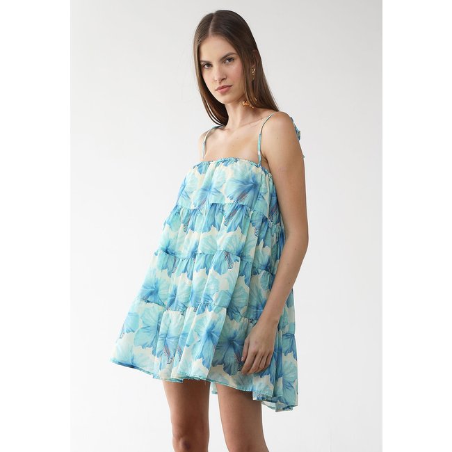 Vestido Feminino FARM Floral Azul