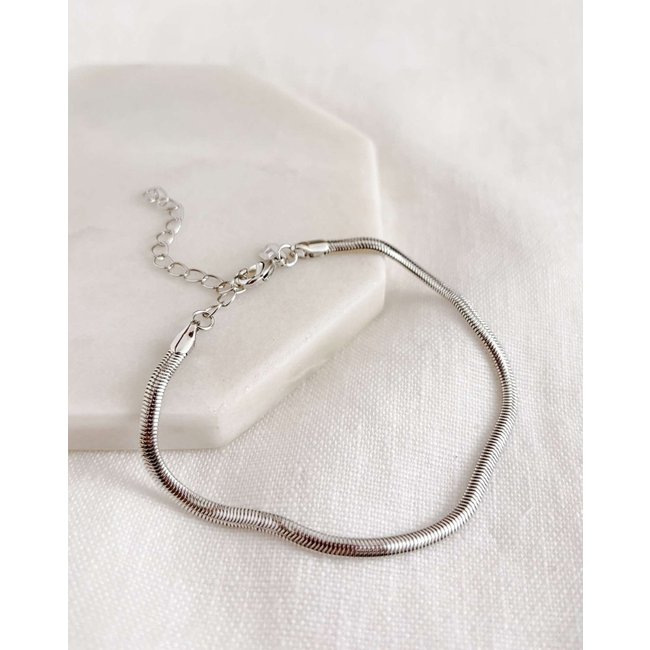 Pulseira Snake Prateada