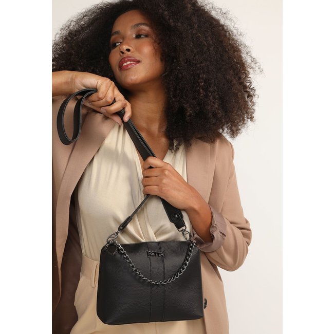 Bolsa Feminina Retta Kiara Transversal Pequena Preta