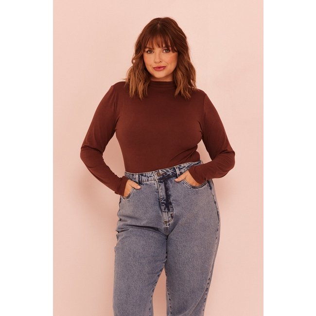 Blusa In Love Segunda Pele Britney Marrom