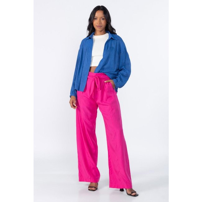 Camisa manga longa texturizada Azul