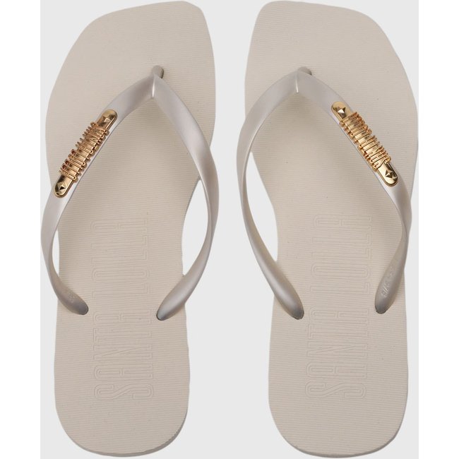 Chinelo Feminino Santa Lolla Dedo Off-White