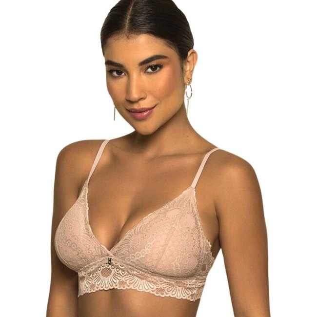 Sutiã Cropped Bojo Removível Com Renda Nayane Rodrigues