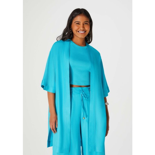 Kimono Feminino Manga 7/8 Em Viscose