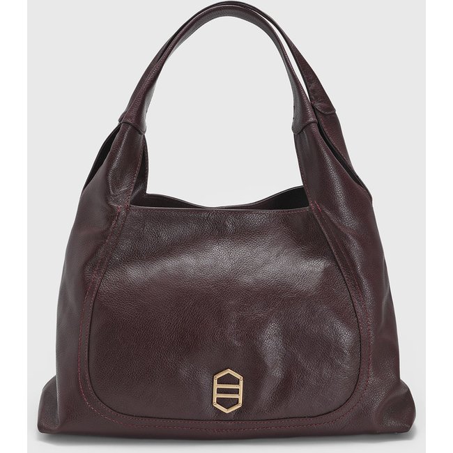 Bolsa Feminina Arezzo Detalhe Metálico Vinho Escuro